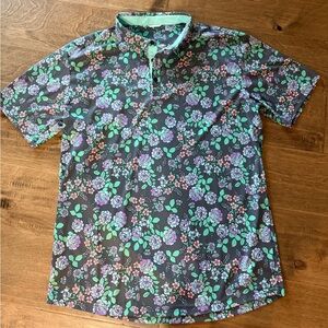 Men’s Swannies Golf, Floral Men's Polo Shirt, XL